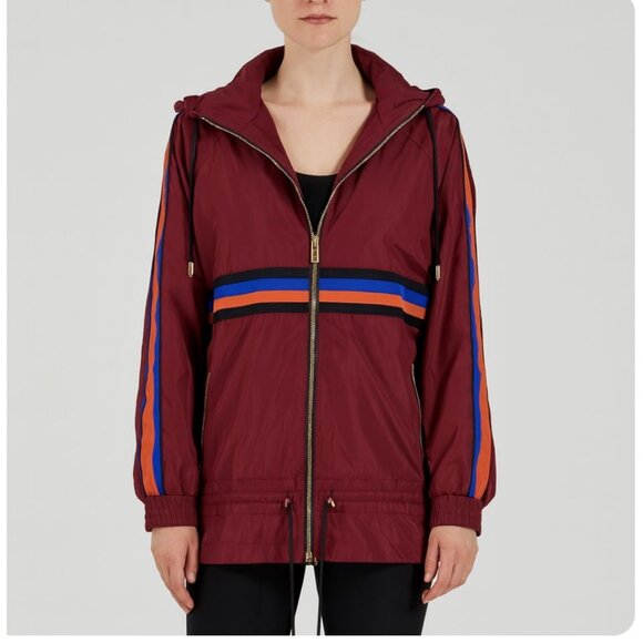 P.E Nation Tactical Jacket in Maroon Easy Run Hooded Jacket Sz Large - Picture 1 of 10